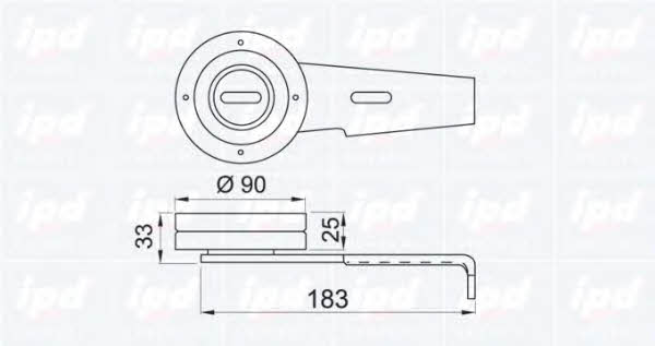 IPD 14-0935 V-ribbed belt tensioner (drive) roller 140935