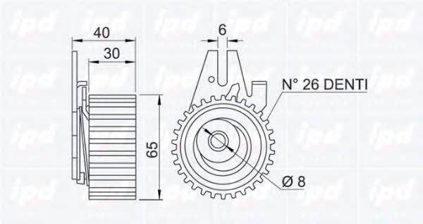 IPD 14-0941 Tensioner pulley, timing belt 140941