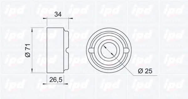 IPD 14-0945 Tensioner pulley, timing belt 140945