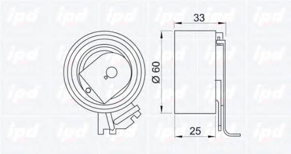 IPD 14-0949 Tensioner pulley, timing belt 140949