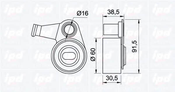 IPD 14-0950 Tensioner pulley, timing belt 140950