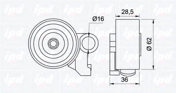 IPD 14-0953 Tensioner pulley, timing belt 140953