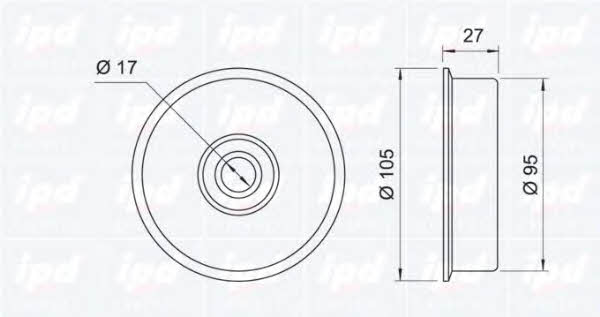 IPD 14-0961 V-ribbed belt tensioner (drive) roller 140961