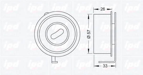 IPD 14-0964 Tensioner pulley, timing belt 140964