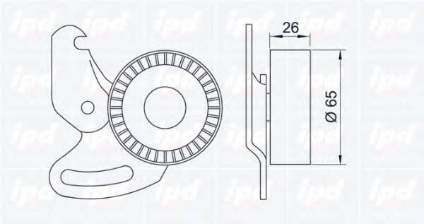 IPD 14-0988 V-ribbed belt tensioner (drive) roller 140988