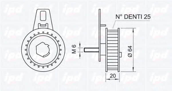 IPD 14-0992 Tensioner pulley, timing belt 140992