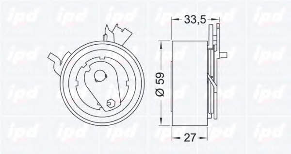 IPD 14-0997 Tensioner pulley, timing belt 140997
