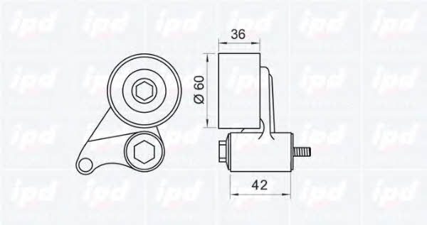 IPD 14-0999 Tensioner pulley, timing belt 140999
