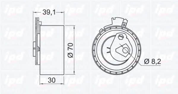 IPD 14-1037 Tensioner pulley, timing belt 141037