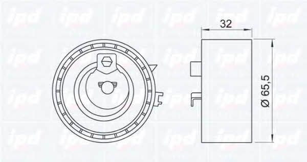 IPD 14-1055 Tensioner pulley, timing belt 141055