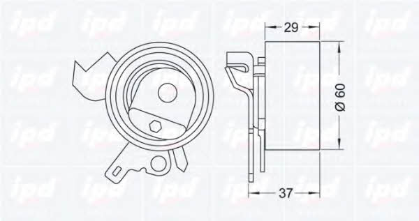 IPD 14-1072 Tensioner pulley, timing belt 141072