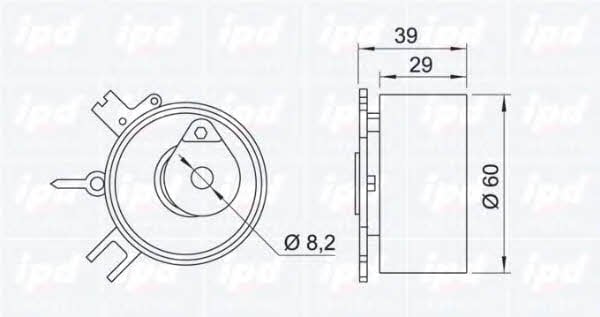IPD 14-1073 Tensioner pulley, timing belt 141073