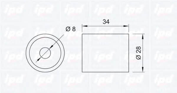 IPD 15-0046 Tensioner pulley, timing belt 150046