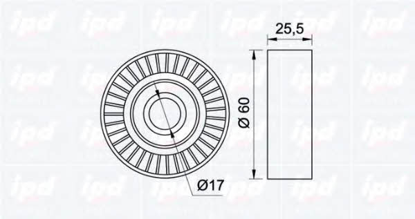 IPD 15-0059 V-ribbed belt tensioner (drive) roller 150059