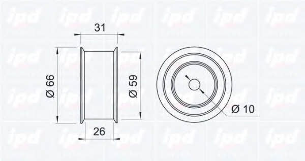 IPD 15-0120 Tensioner pulley, timing belt 150120