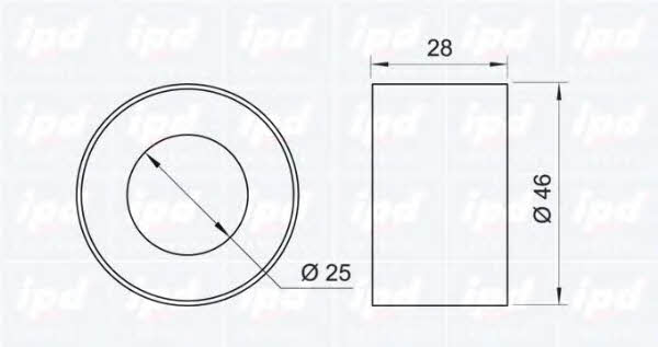 IPD 15-0123 Tensioner pulley, timing belt 150123