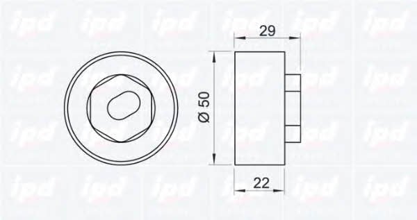 IPD 15-0128 Tensioner pulley, timing belt 150128