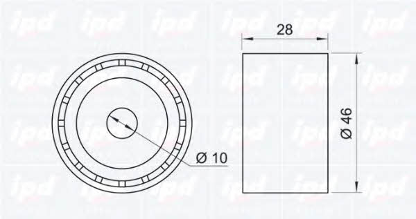 IPD 15-0130 Tensioner pulley, timing belt 150130