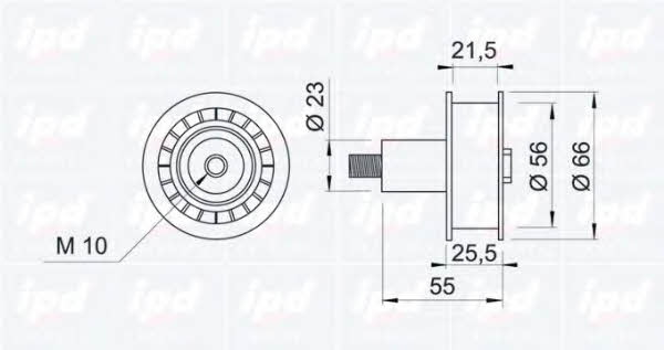 IPD 15-0140 Tensioner pulley, timing belt 150140