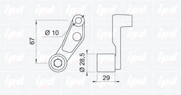 IPD 15-0143 Tensioner pulley, timing belt 150143