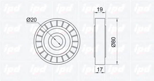 IPD 15-0145 V-ribbed belt tensioner (drive) roller 150145