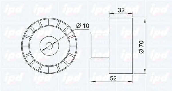 IPD 15-0156 Tensioner pulley, timing belt 150156