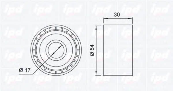 IPD 15-0169 V-ribbed belt tensioner (drive) roller 150169