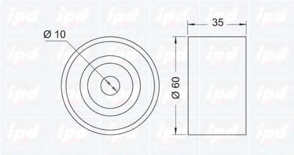 IPD 15-0221 Tensioner pulley, timing belt 150221