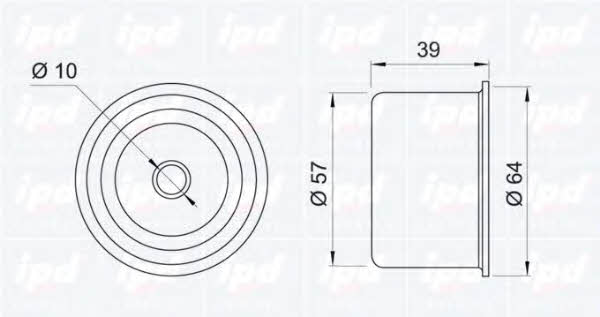 IPD 15-0223 Tensioner pulley, timing belt 150223