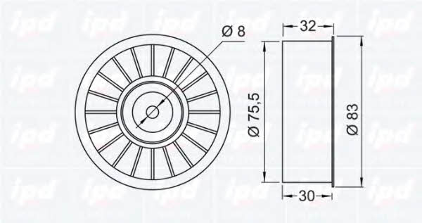IPD 15-0245 Tensioner pulley, timing belt 150245