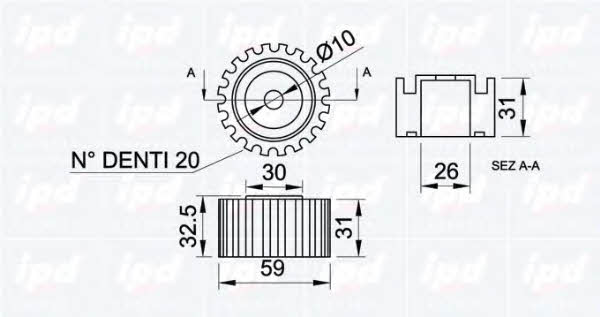 IPD 15-0290 Tensioner pulley, timing belt 150290