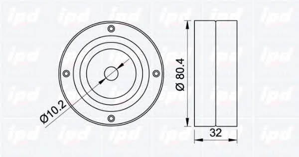 IPD 15-0333 Tensioner pulley, timing belt 150333