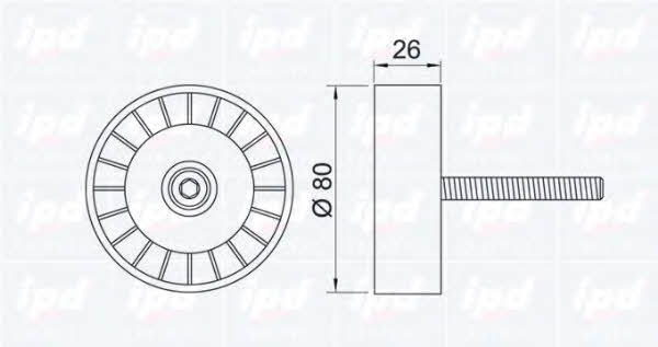 IPD 15-0344 V-ribbed belt tensioner (drive) roller 150344