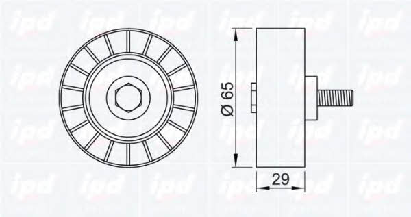 IPD 15-0346 V-ribbed belt tensioner (drive) roller 150346