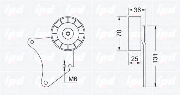 IPD 15-0367 V-ribbed belt tensioner (drive) roller 150367