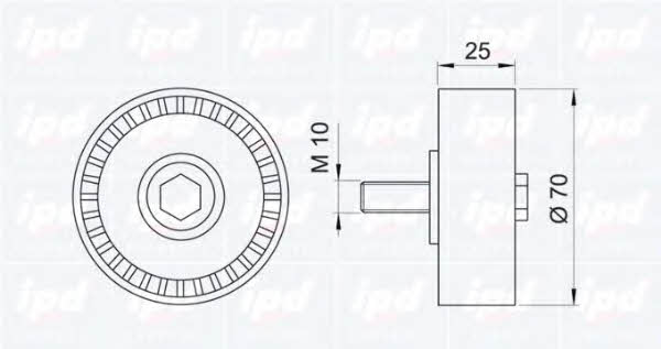 IPD 15-0372 V-ribbed belt tensioner (drive) roller 150372