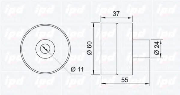 IPD 15-0378 Tensioner pulley, timing belt 150378