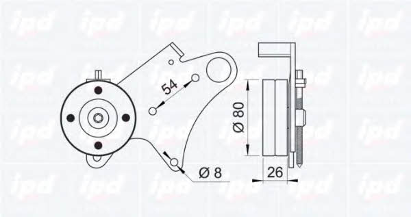 IPD 15-0422 V-ribbed belt tensioner (drive) roller 150422