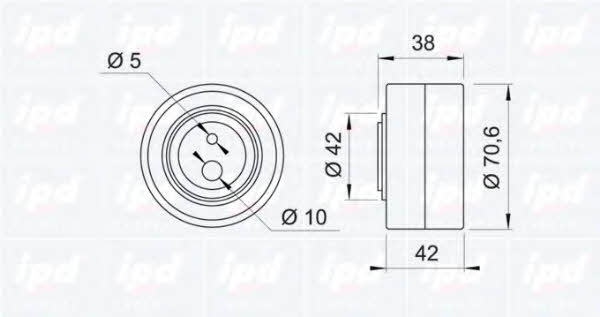 IPD 15-0533 Tensioner pulley, timing belt 150533