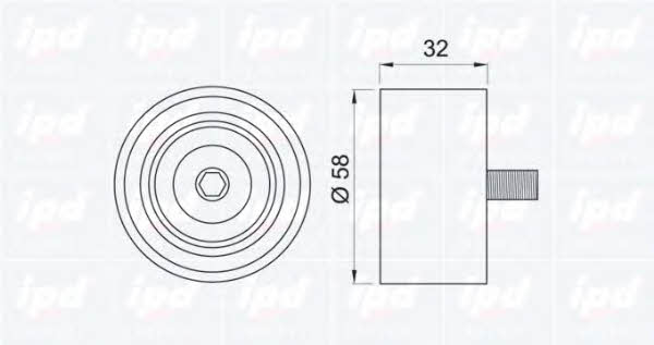 IPD 15-0540 Tensioner pulley, timing belt 150540