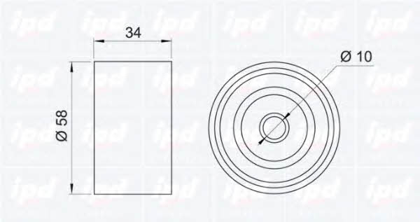 IPD 15-0559 Tensioner pulley, timing belt 150559