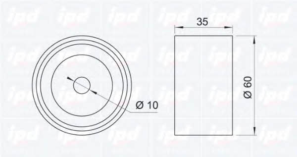 IPD 15-0633 Tensioner pulley, timing belt 150633