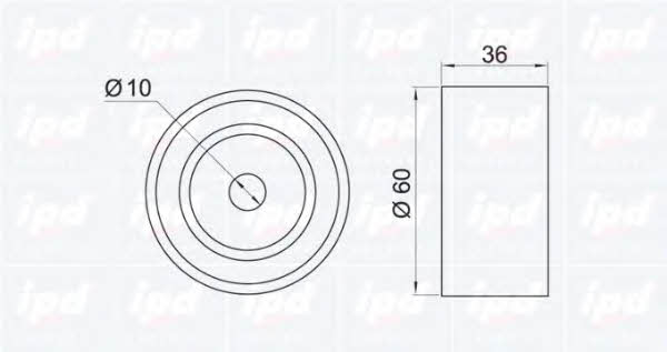 IPD 15-0644 Tensioner pulley, timing belt 150644