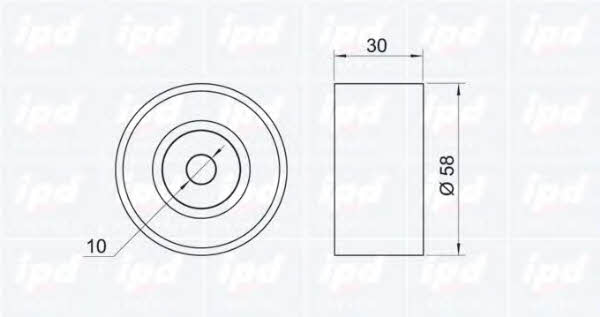 IPD 15-0646 Tensioner pulley, timing belt 150646