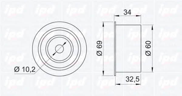 IPD 15-0647 Tensioner pulley, timing belt 150647