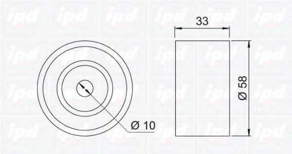 IPD 15-0752 Tensioner pulley, timing belt 150752