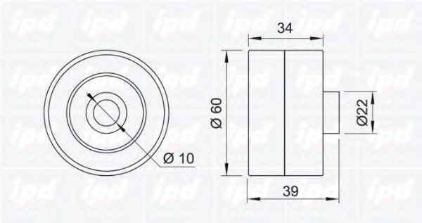 IPD 15-0754 Tensioner pulley, timing belt 150754