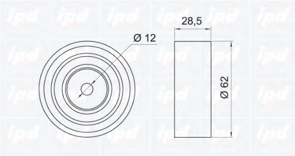 IPD 15-0760 Tensioner pulley, timing belt 150760
