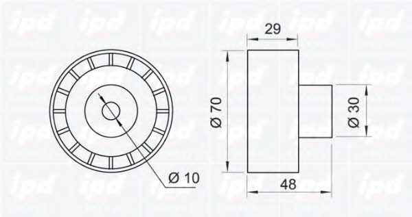 IPD 15-0773 Tensioner pulley, timing belt 150773