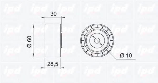 IPD 15-0789 V-ribbed belt tensioner (drive) roller 150789